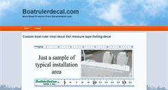 Desktop Screenshot of boatrulerdecal.com